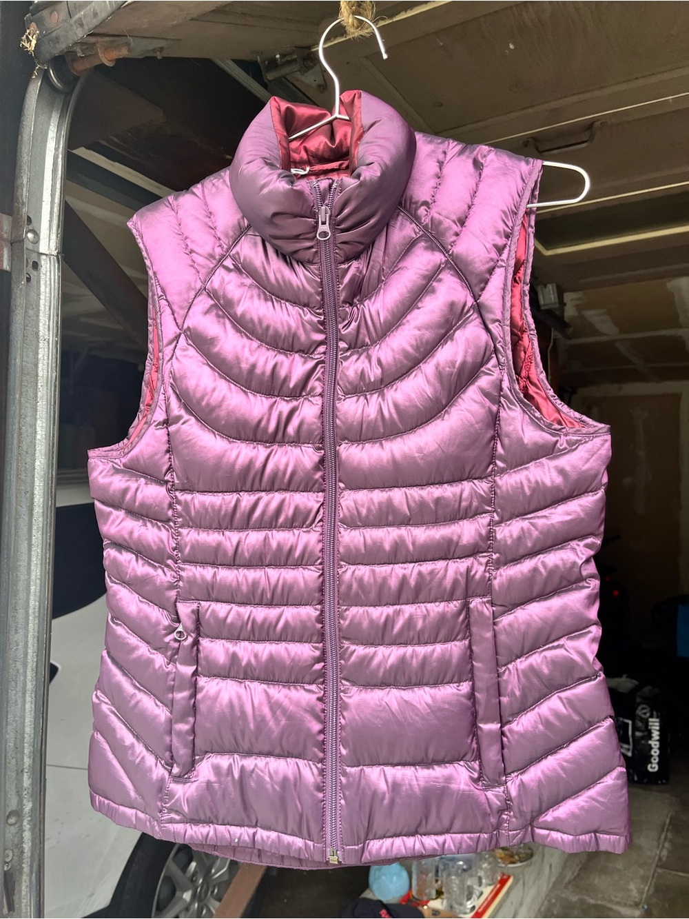 Lightweight Quilted Down Purple Puffer Vest - Women